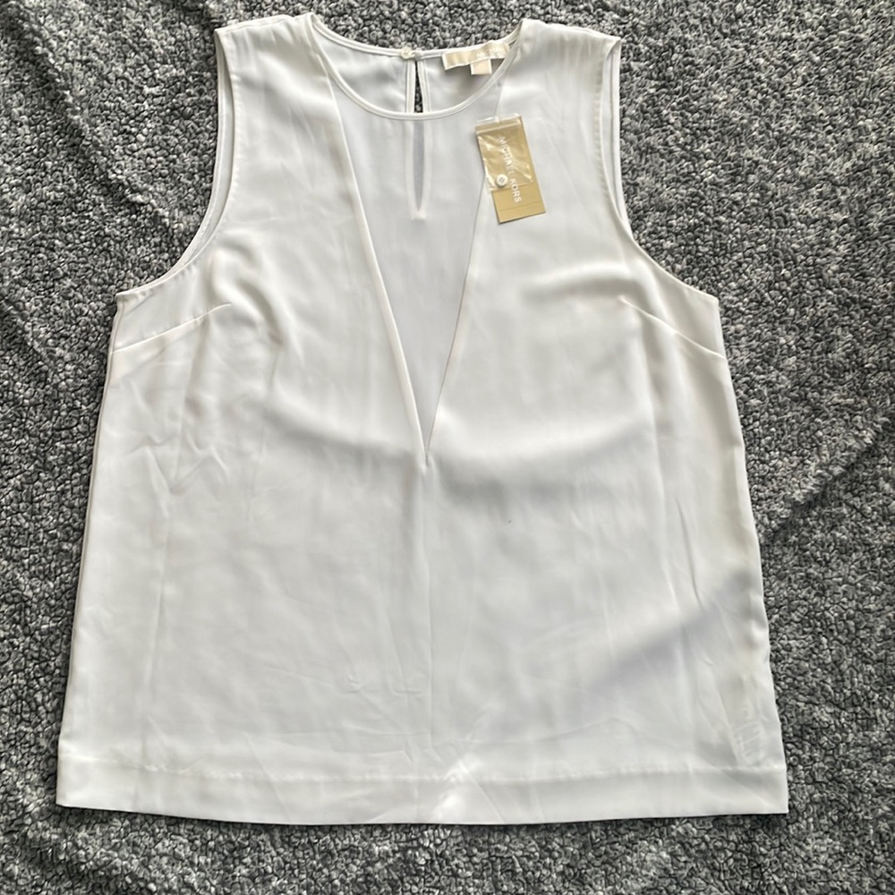 Womens XL white Michael Kors sleeveless top